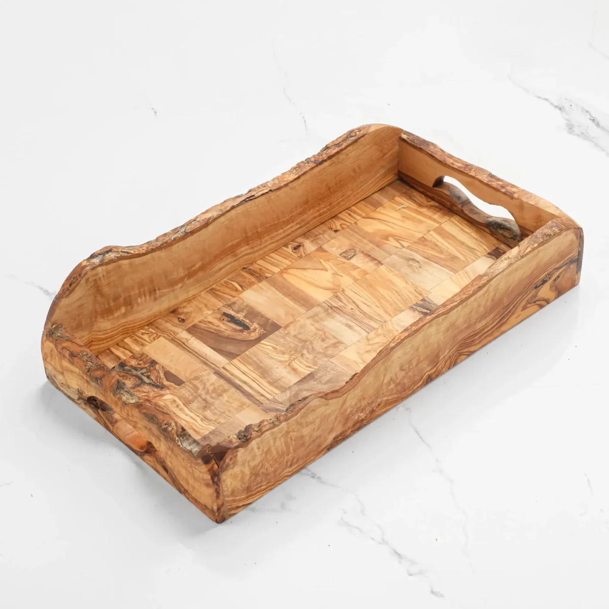Large Rectangular Wooden Tray with Handles - Image 4