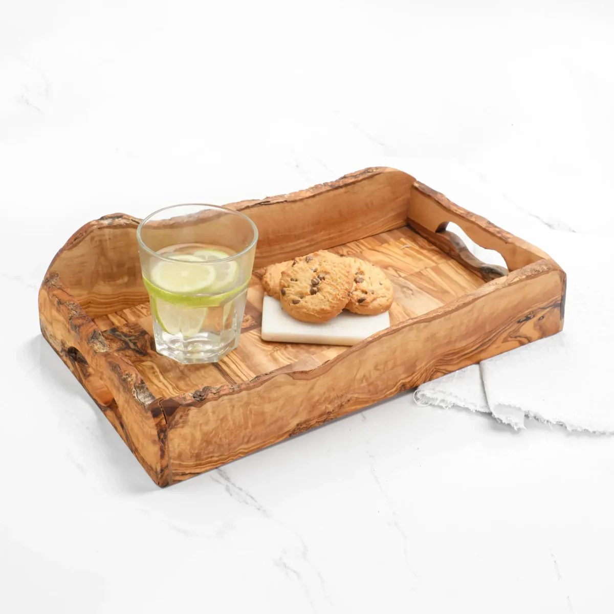 Large Rectangular Wooden Tray with Handles - Image 3