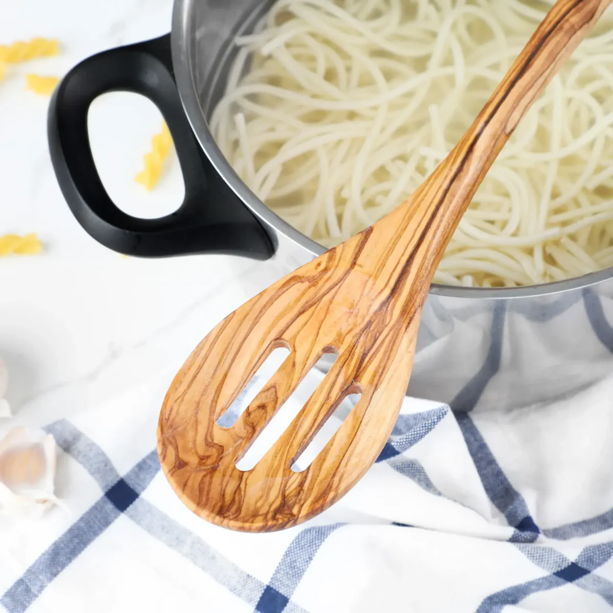 Slotted Spoon Olive Wood - Image 2